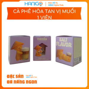 Cà Phê Hòa Tan Nguyên Chất Không Đường Vị Muối - Hộp 1 viên 25g