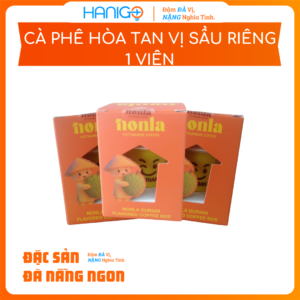 Cà Phê Hòa Tan Nguyên Chất Không Đường Vị Sầu Riêng - Hộp 1 viên 25g