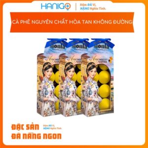 Cà Phê Hòa Tan Nguyên Chất Không Đường - Hộp 8 viên - HANIGO