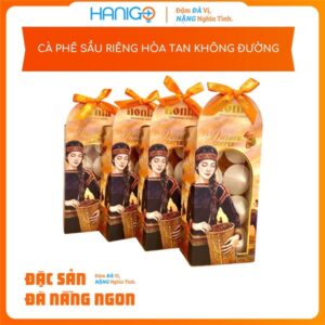 Cà Phê Hòa Tan Nguyên Chất Không Đường - 8 viên Vị Sầu Riêng - HANIGO