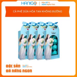 Cà Phê Hòa Tan Nguyên Chất Không Đường - 8 viên Vị Sữa Dừa- HANIGO