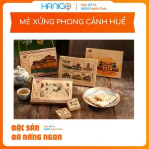 Mè Xửng Huế - Hộp in hình phong cảnh Huế 200g -HANIGO